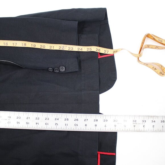 Studiosuits Sport Coat Men 42R Unstructured Linen Peak lapel Patch pockets black - Picture 7 of 13